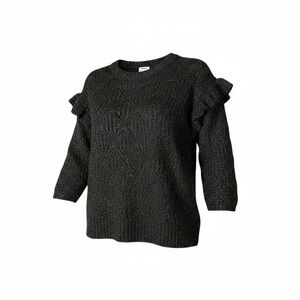 Old Navy Charcoal Sweater with Ruffle Details